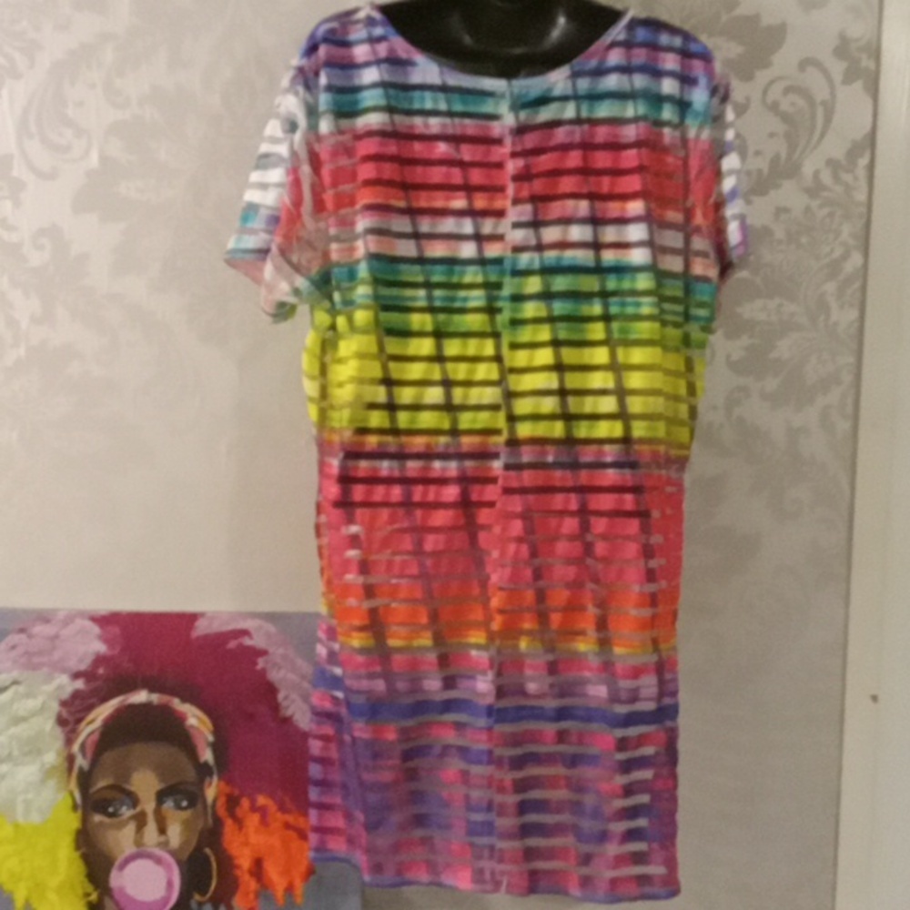 Topia Yellow and Green Blouse Vibrant and Stylish - Picture 3 of 4